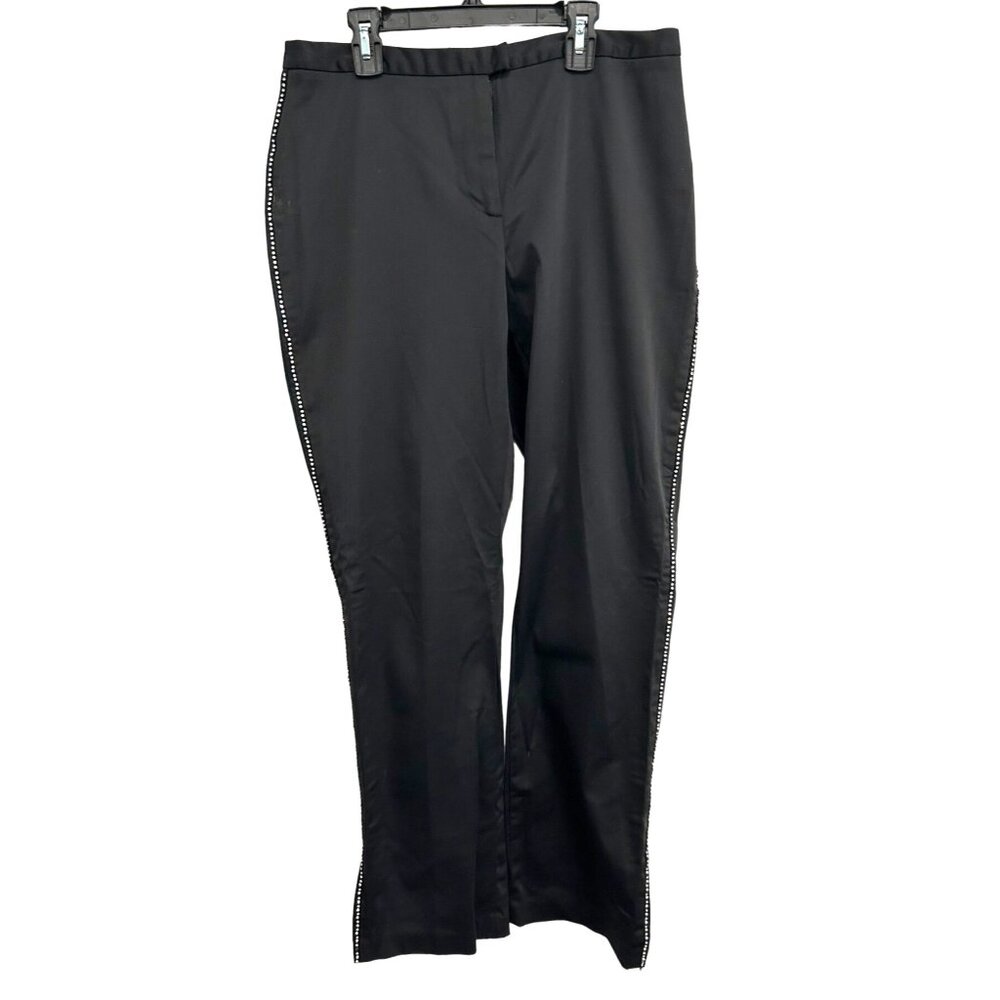 Express Stretch Black Pants With Rhinestone Trim Sz 10